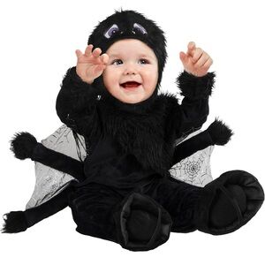 2T Toddler Spider Costume Halloween Black One Piece